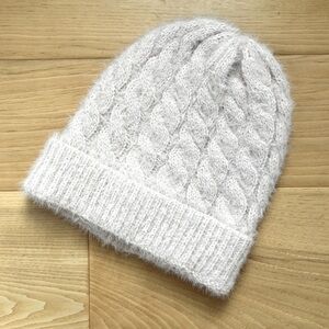 Echo Cable Knit Fuzzy Hat
